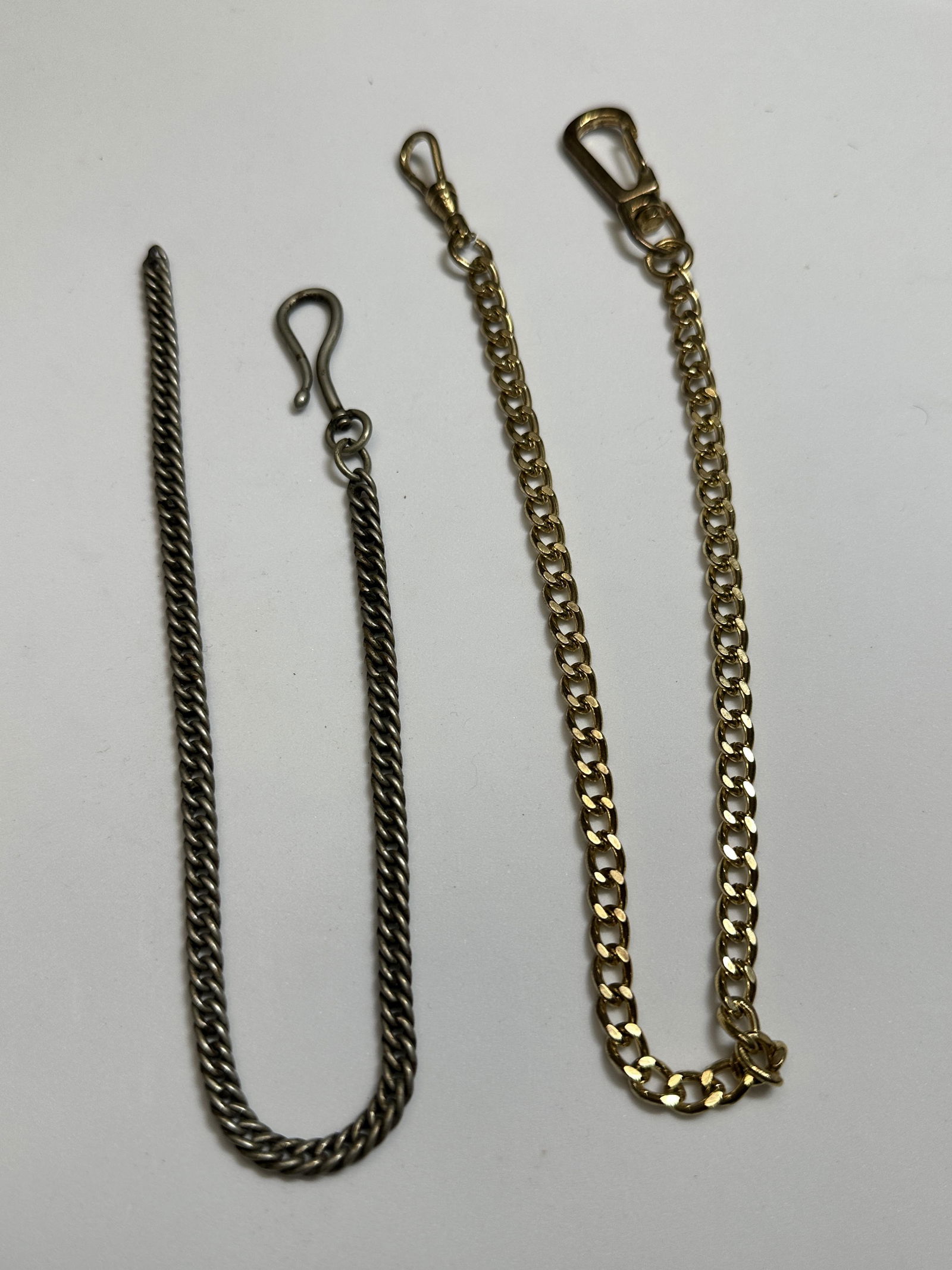 ESTATE LOT OF (2) VINTAGE POCKET WATCH CHAINS (1 of 6)