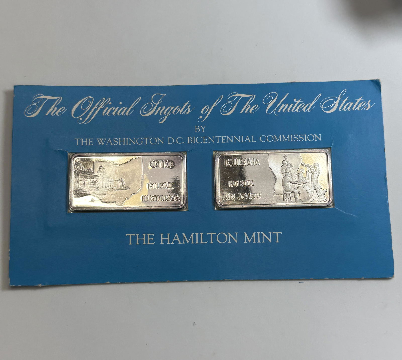 OFFICIAL INGOTS OF US, OHIO AND LOUISIANA - 1 TROY OZ EACH (1 of 4)