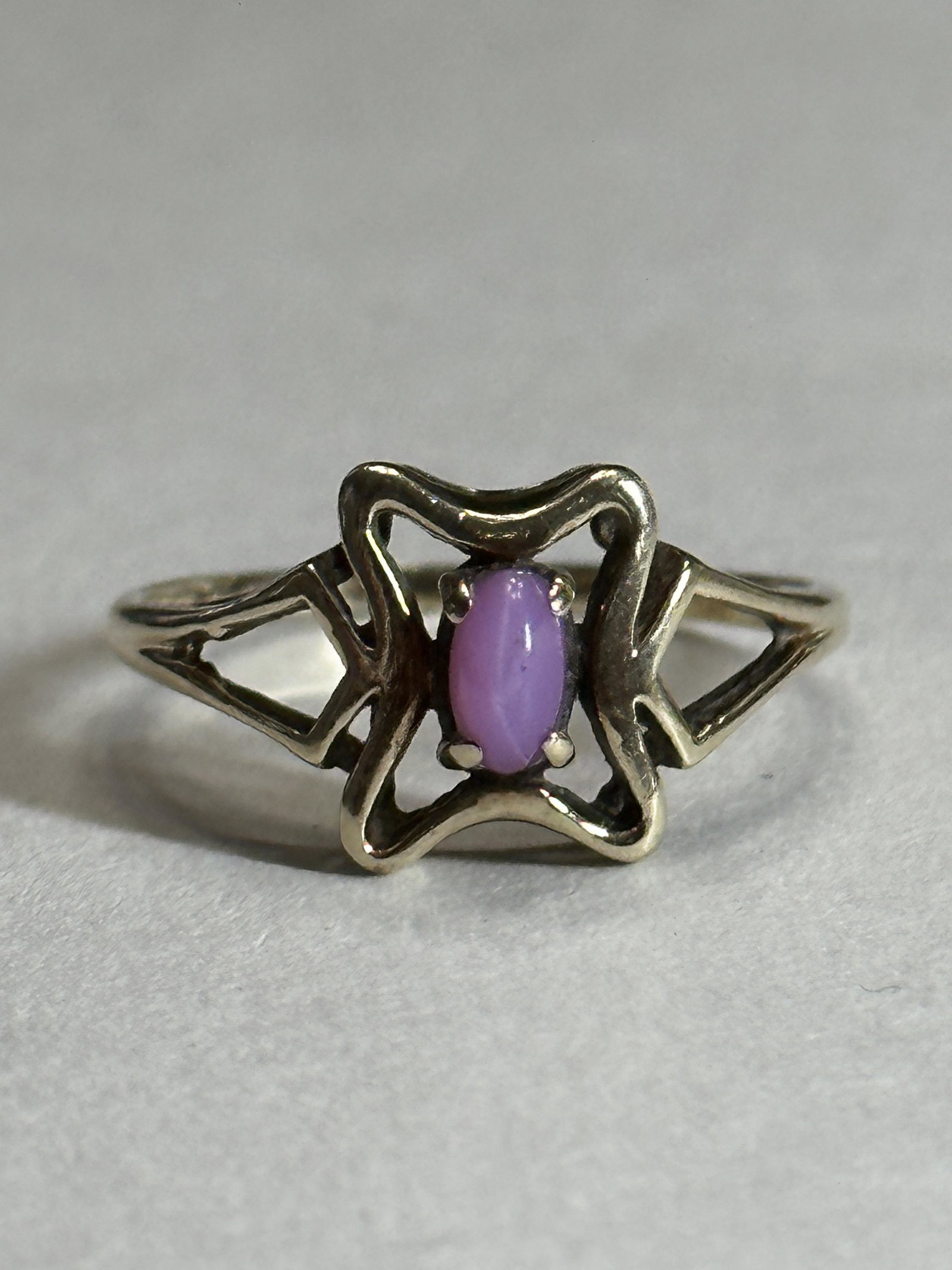 14K GOLD 1/4 CT STAR SAPPHIRE COCKTAIL RING SZ 7 (1 of 3)