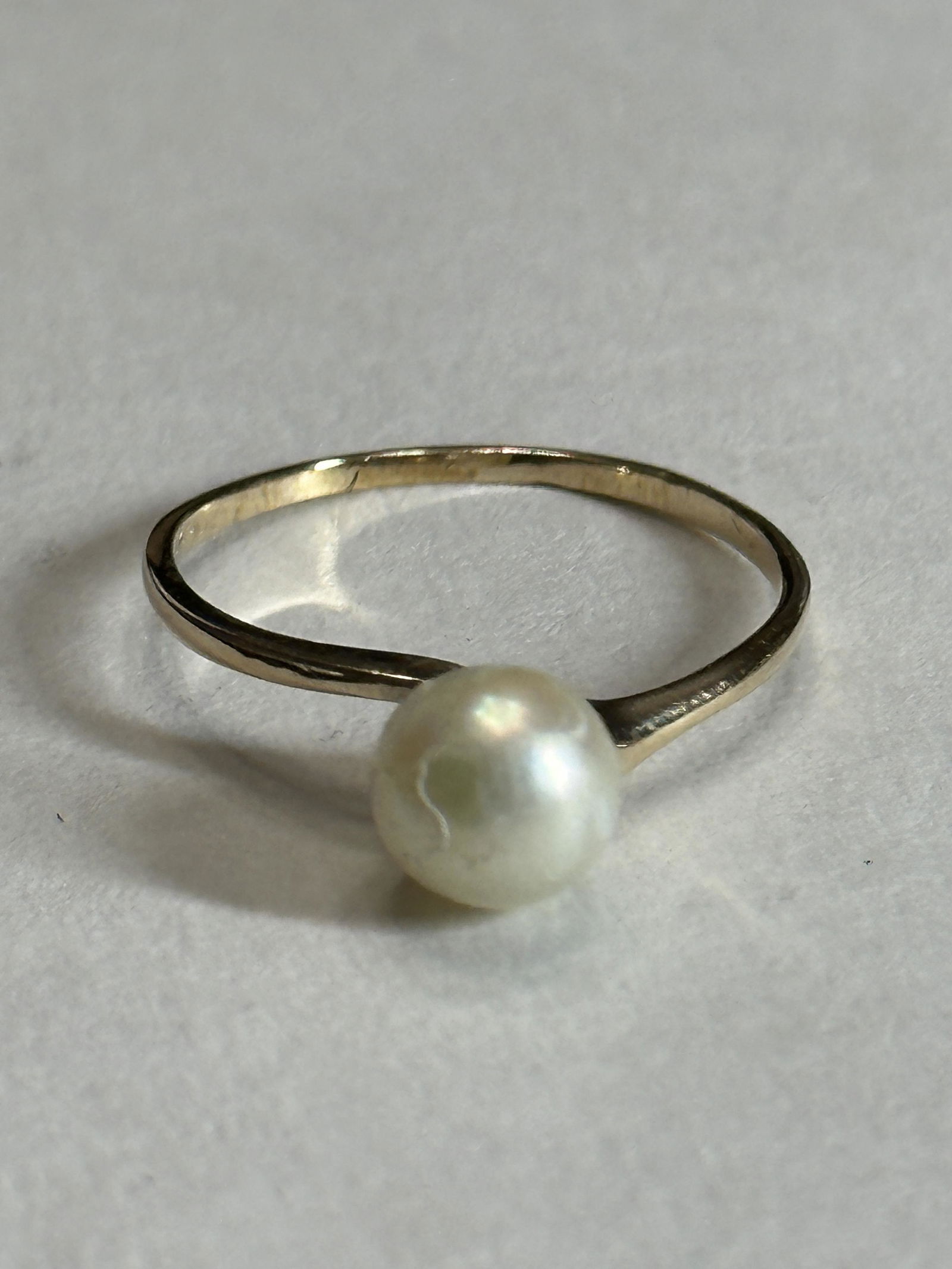 ESTATE 14K GOLD MABE PEARL COCKTAIL RING SZ 6.75 (1 of 3)