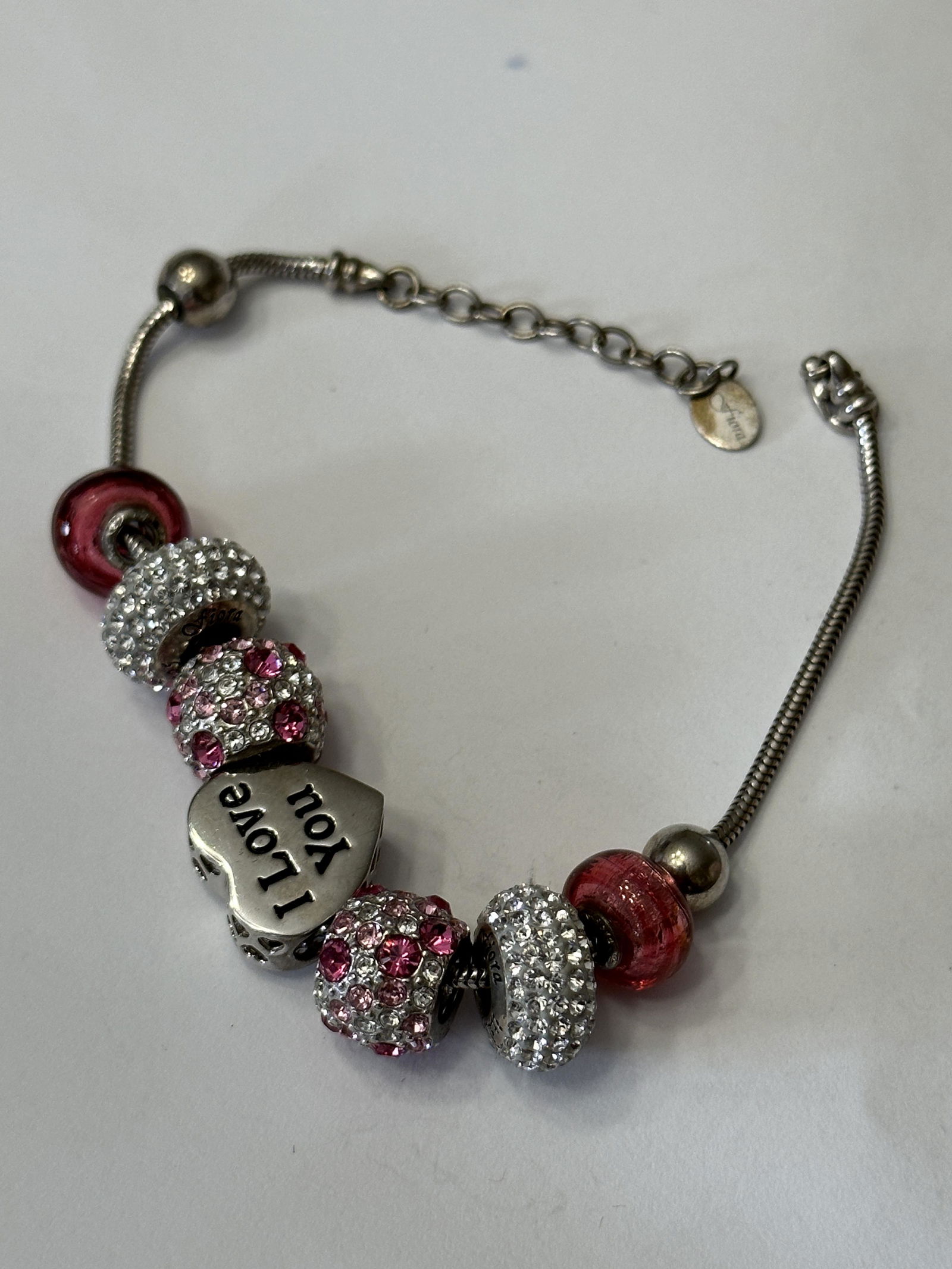 ESTATE STERLING SILVER PANDORA MOTIF COCKTAIL BEADED BRACELET (1 of 5)