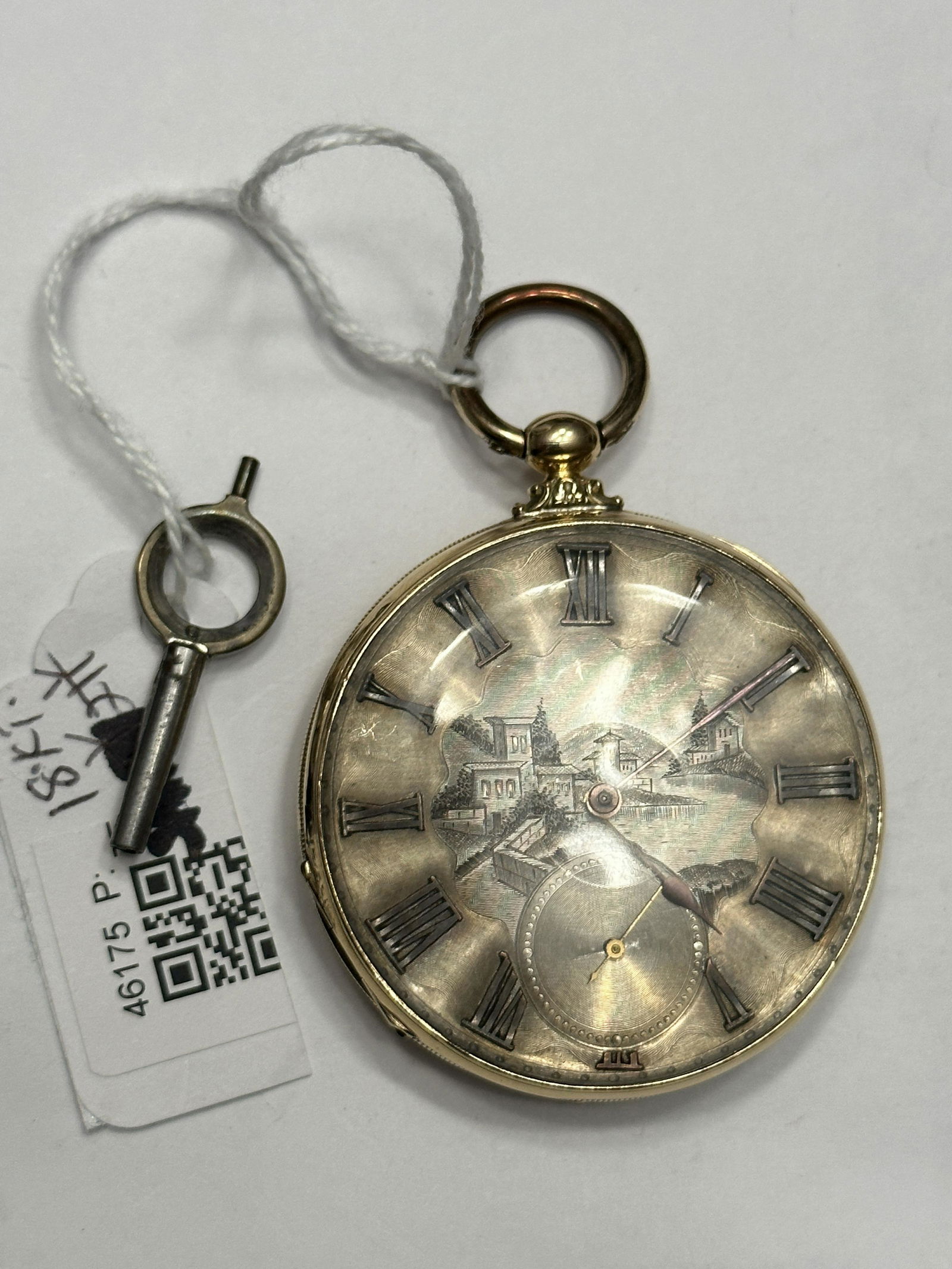 18K GOLD M.J. TOBIAS 47MM KEY-WIND POCKET WATCH (1 of 9)