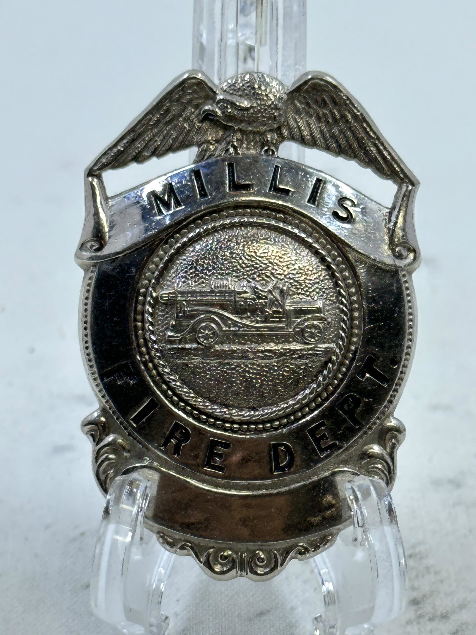 VINTAGE MILLIS FIRE DEPT. BADGE (1 of 5)