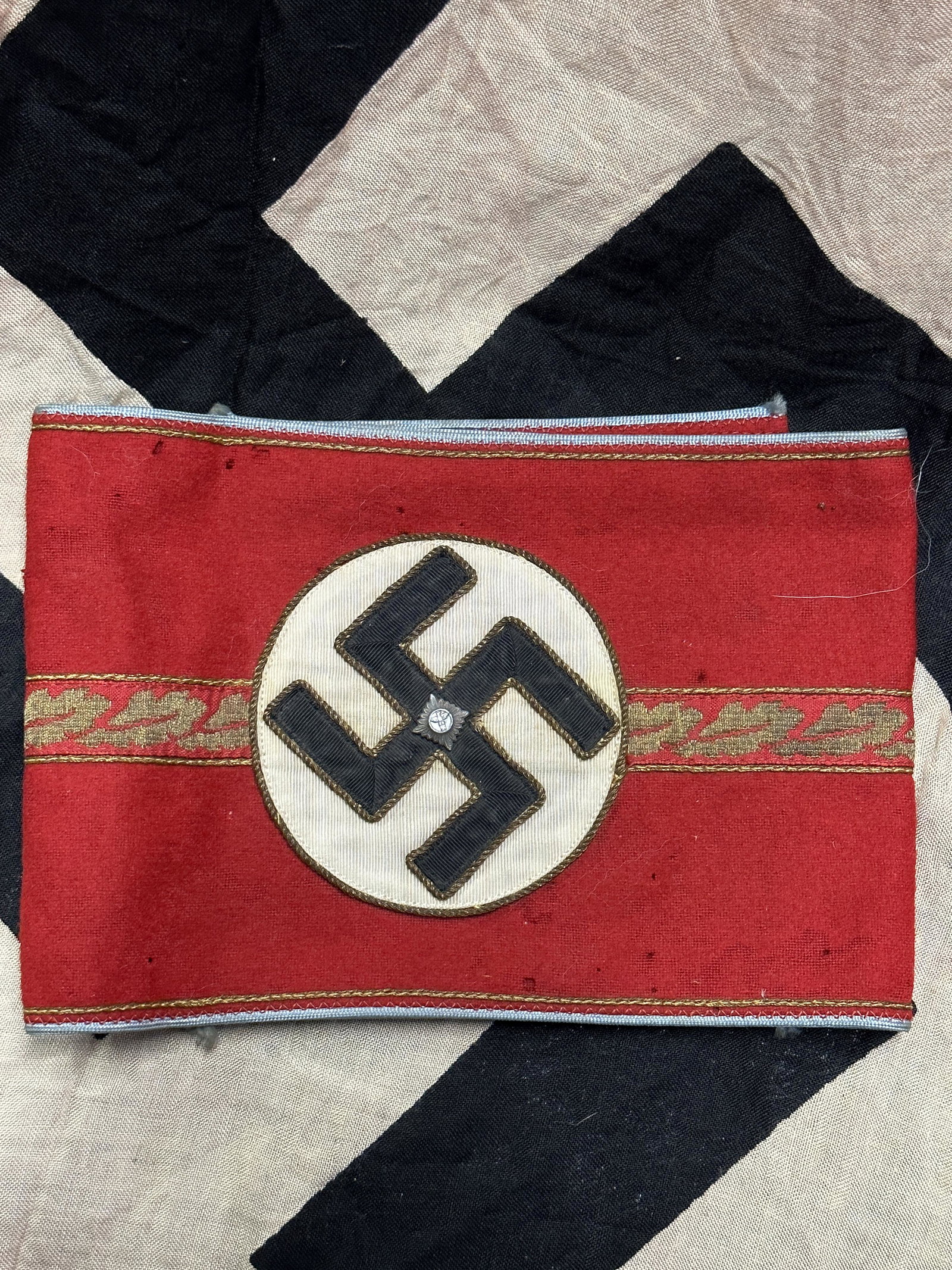 WW2 German NSDAP Ortsgruppenleiter Type II Ort Level Armband - VET BRING BACK.: WW2 German NSDAP Ortsgruppenleiter Type II Ort Level Armband - VET BRING BACK. The uniforms, headgear, and insignia of the National Socialist German Workersâ€™ Party (Nationalsozialistische Deuts
