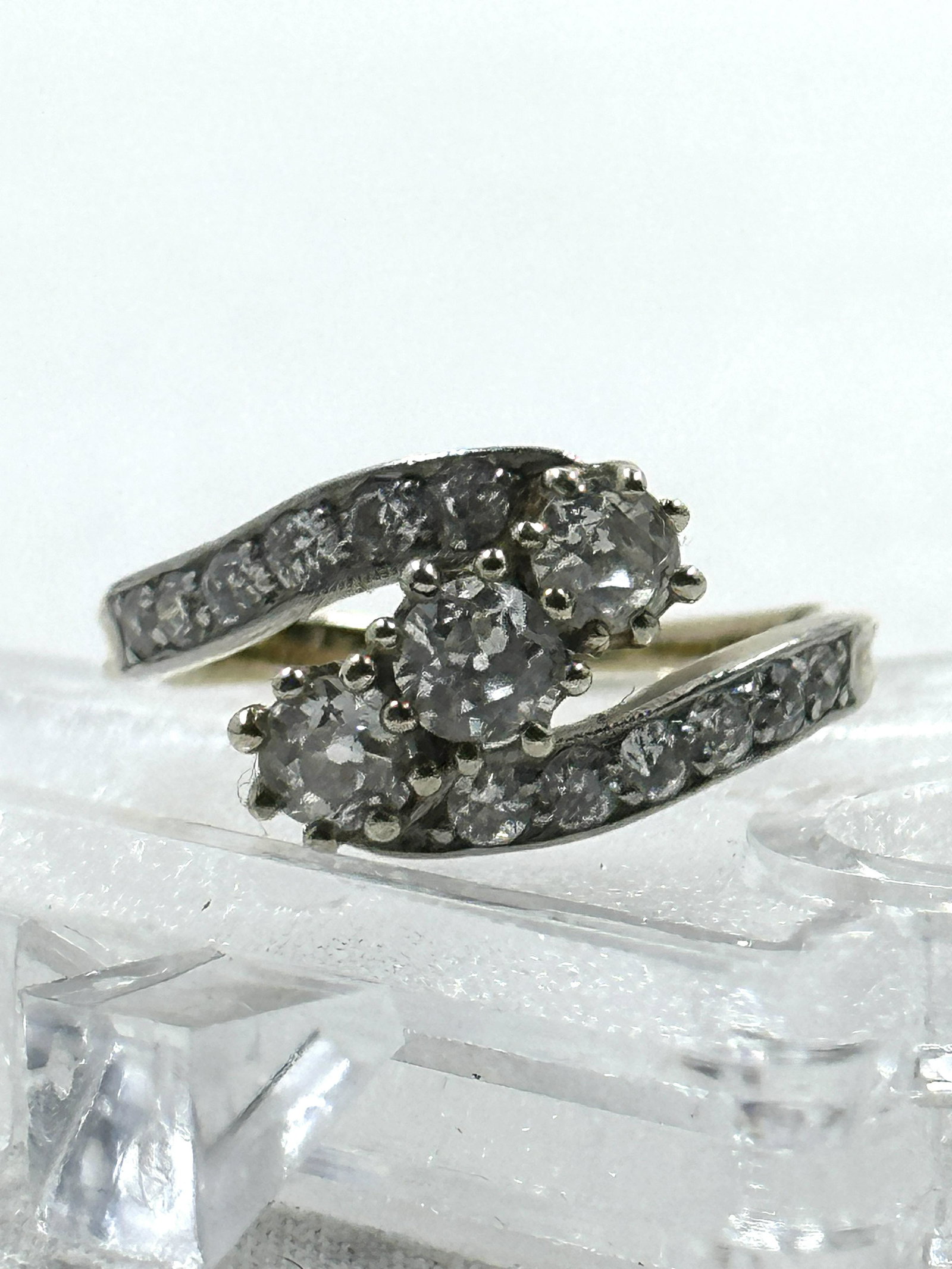 14K GOLD 1.50 TCW SI1,H DIAMONDS RING SZ 6 (1 of 3)