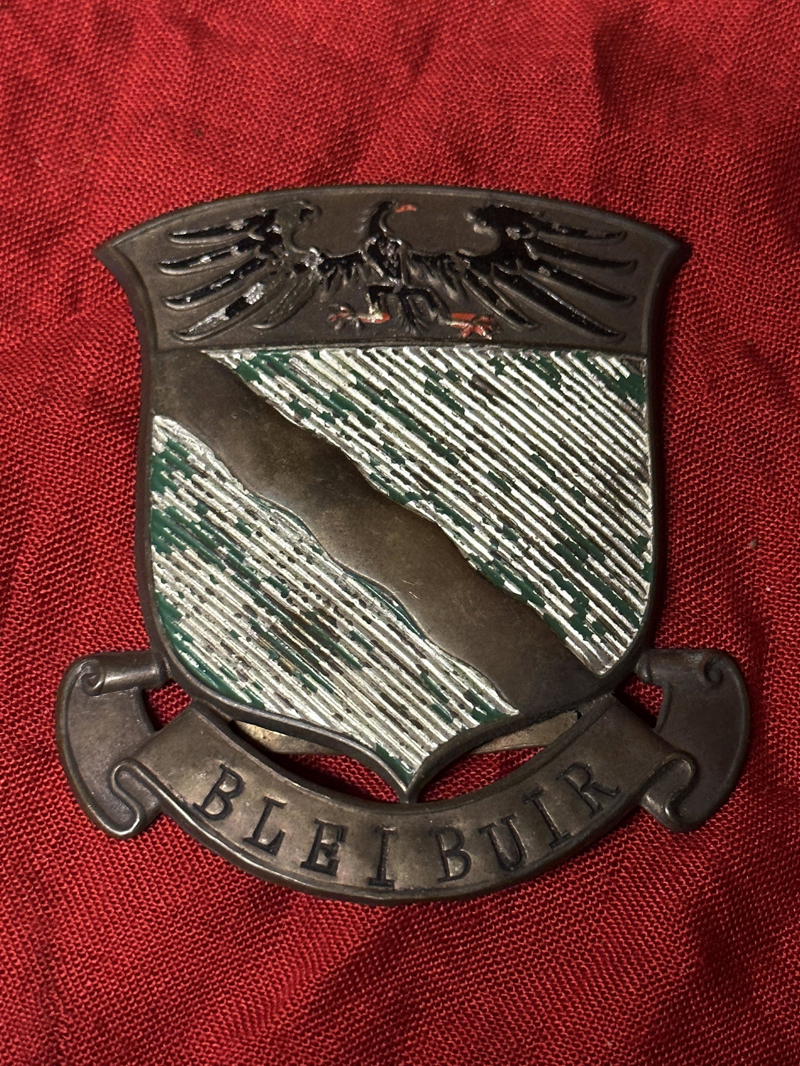 WW1 GERMAN PRUSSIAN BLEIBUIR PLAQUE BADGE: WW1 GERMAN PRUSSIAN BLEIBUIR PLAQUE BADGE