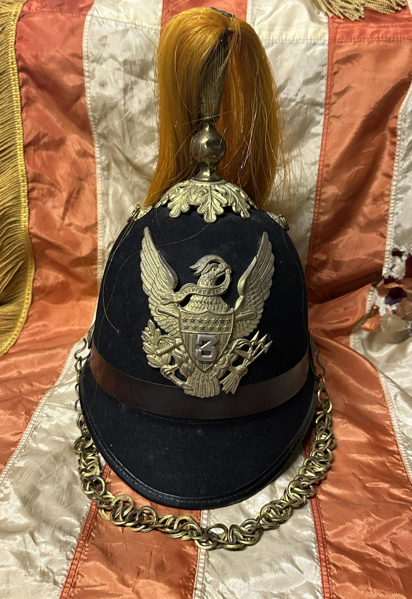 INDIAN WARS US M-1890 Cavalry Enlisted Man's Pith Helmet with Plume: INDIAN WARS US M-1890 Cavalry Enlisted Man's Pith Helmet with Plume. A very attractive headgear that is in mint overall shape and condition with a beautiful oveall patina. Shows good wear and use with