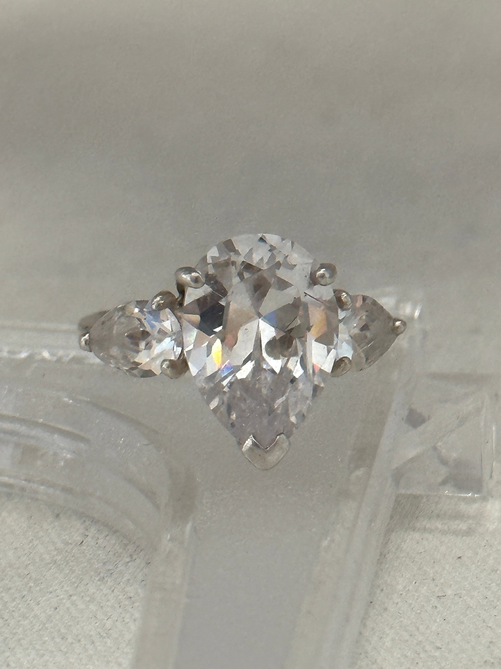 STERLING SILVER WEDDING RING SZ 6.5 (1 of 3)