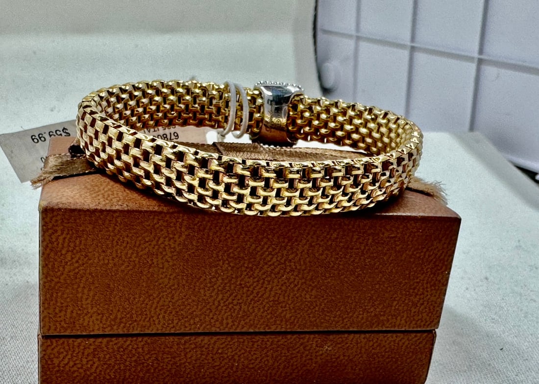 Sterling silver italian shop mesh bracelet