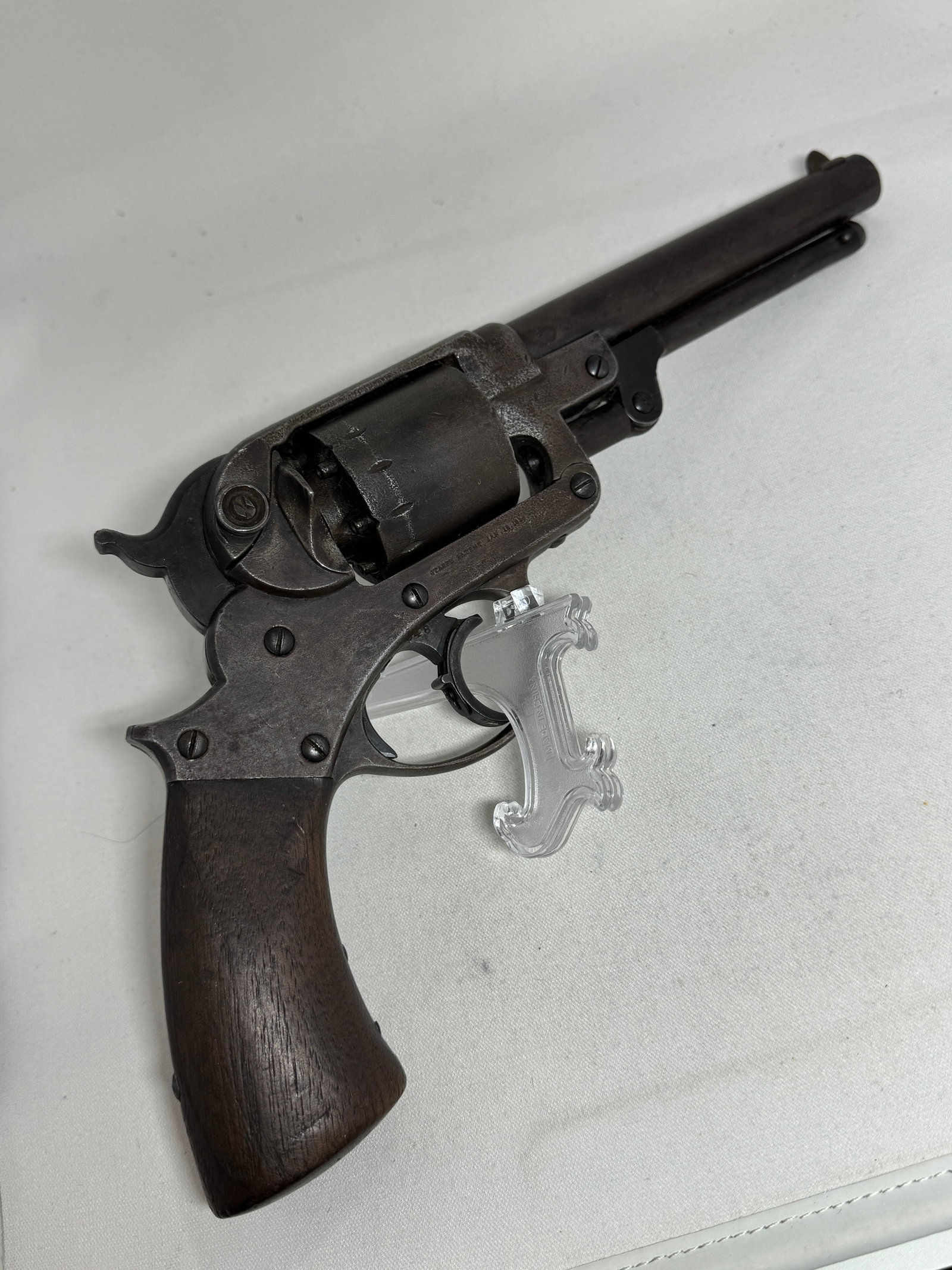 Model 1858 Starr Army Double Action 6-Shot Revolver Serial #9726: Model 1858 Starr Army Double Action 6-Shot Revolver Serial #9726. While the majority of revolvers used by the Yankees and Rebels during the American Civil War were single-action, a surprising number o