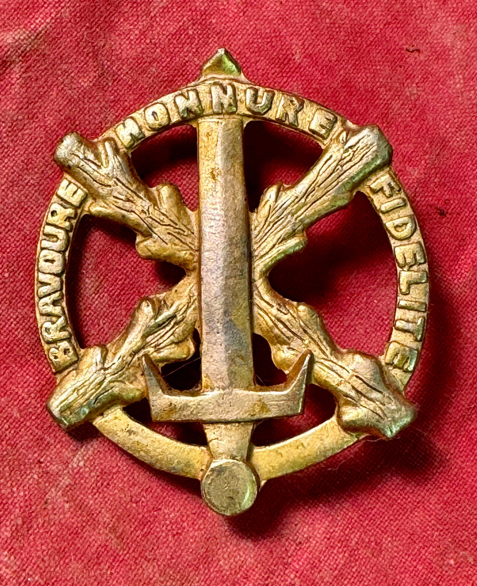 RARE WWII BELGIUM WALLONIAN REXIST HONOUR BADGE: RARE WWII BELGIUM WALLONIAN REXIST HONOUR BADGE. Belgium, Wallonian Rexist "Blood Order" (Honor Badge of the Rexist Party) in bronze. The Rexist party was a fascist Political party formed in Belgium i