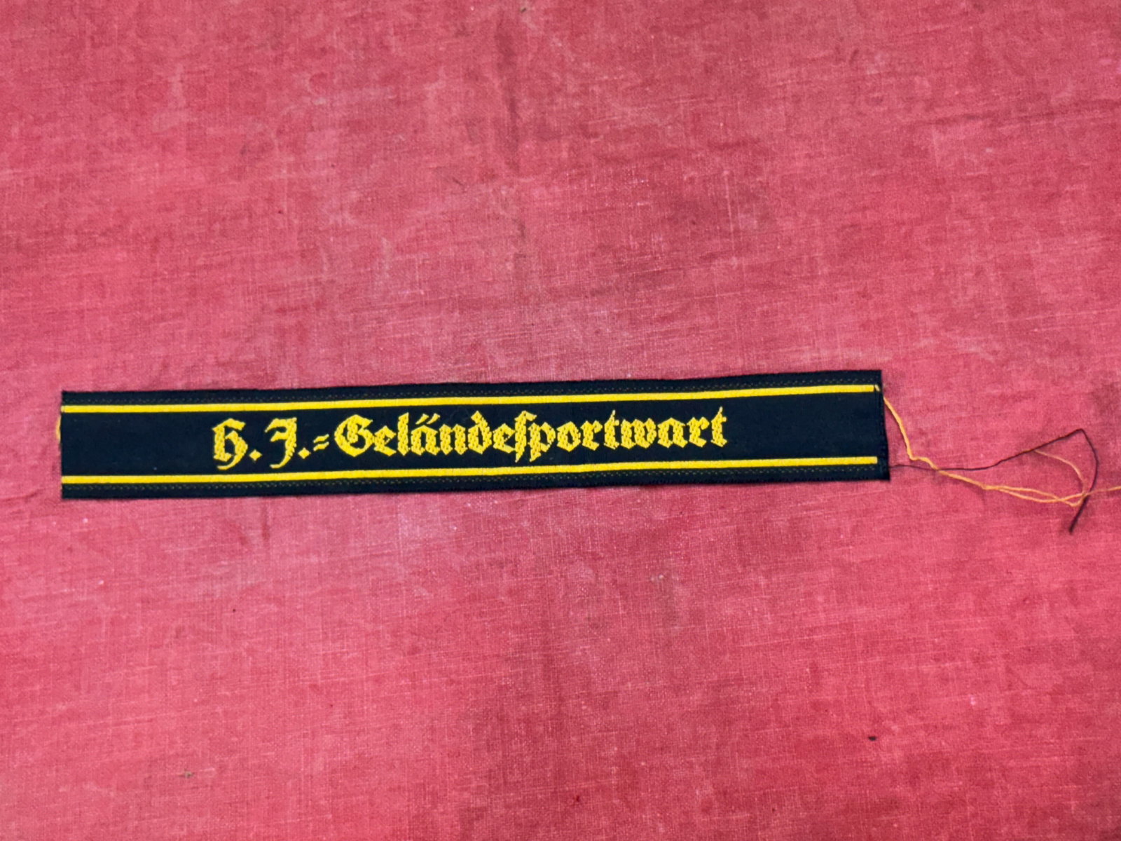 WW2 German Hitler Youth National or Homeland Sport Administration sleeve band: WW2 German Hitler Youth National or Homeland Sport Administration sleeve band