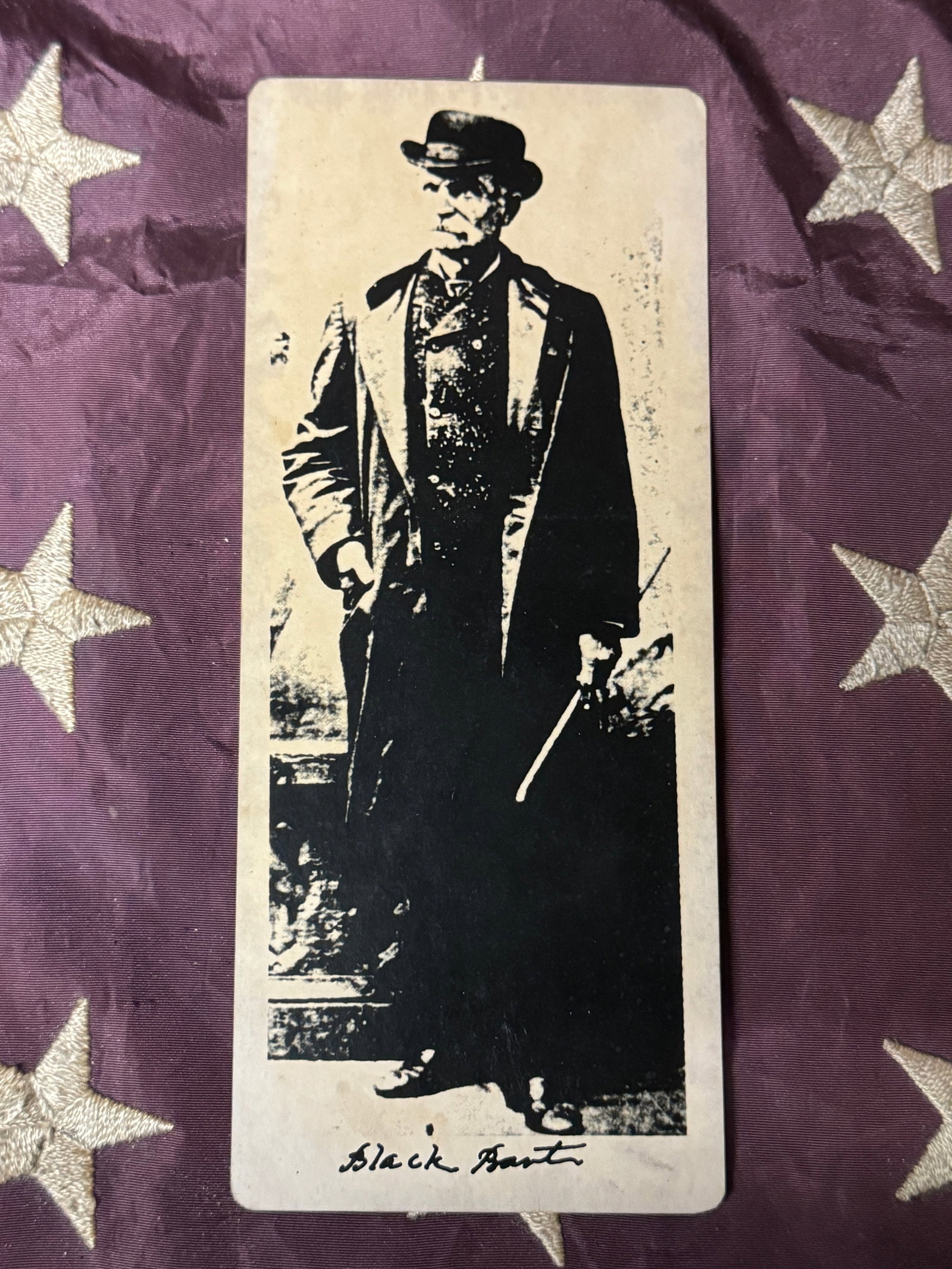 BLACK BART, AMERICAN WILD WEST OUTLAW PHOTOGRAPH CARD: BLACK BART, AMERICAN WILD WEST OUTLAW PHOTOGRAPH CARD
