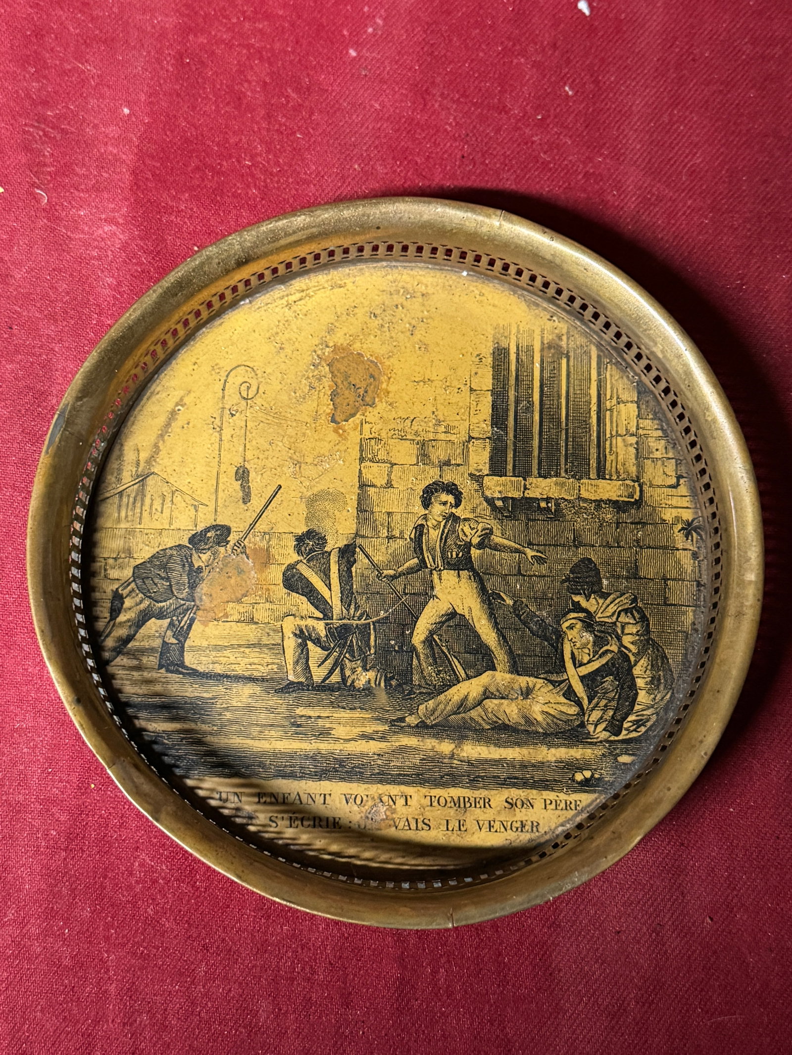 RARE REVOLUTIONARY WAR BATTLE SCENE COASTER: RARE REVOLUTIONARY WAR BATTLE SCENE COASTER