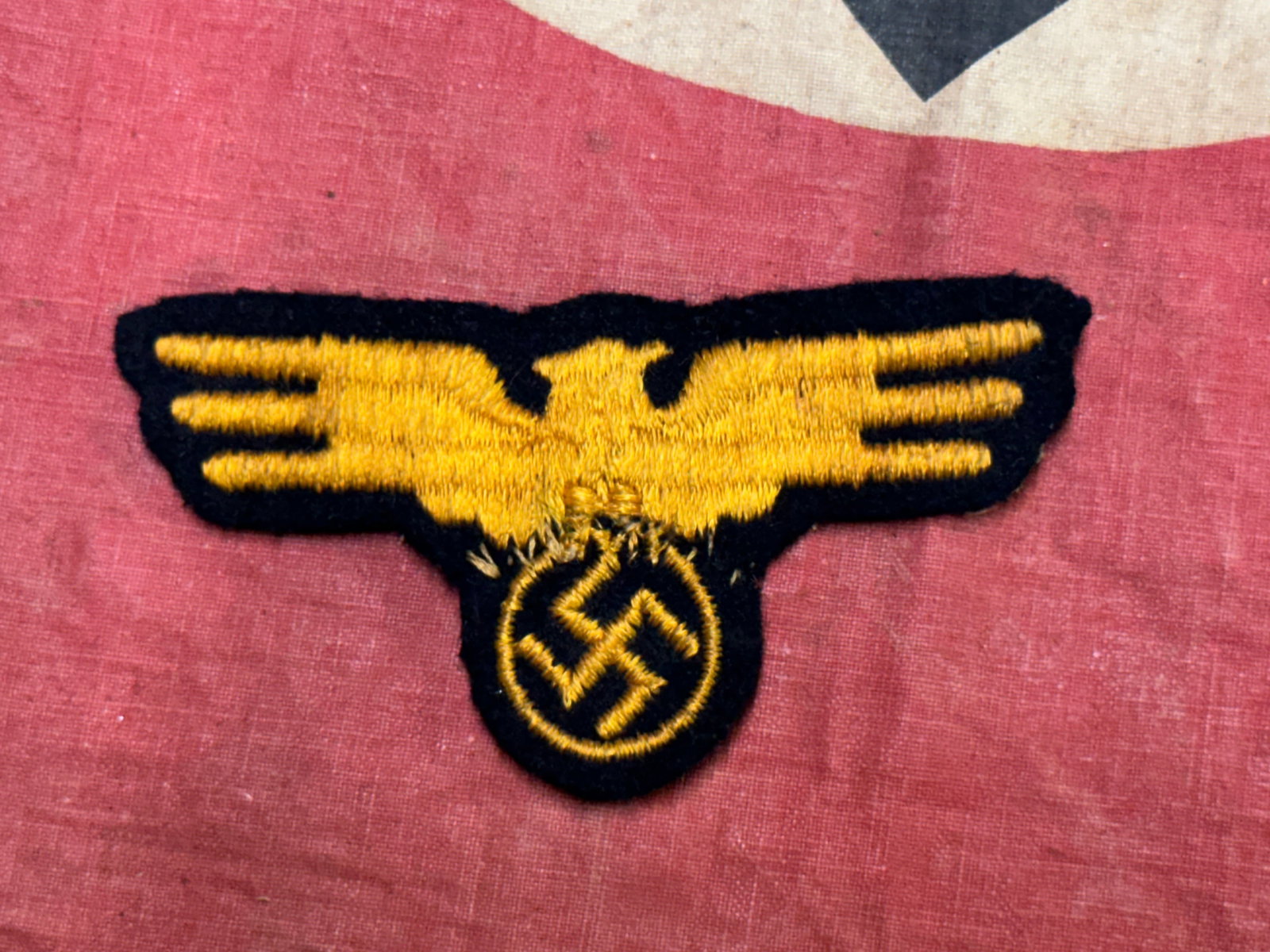 German WWII Kriegsmarine Officer's Embroidered Breast Eagle: German WWII Kriegsmarine Officer's Embroidered Breast Eagle. A rare example. View pictures.