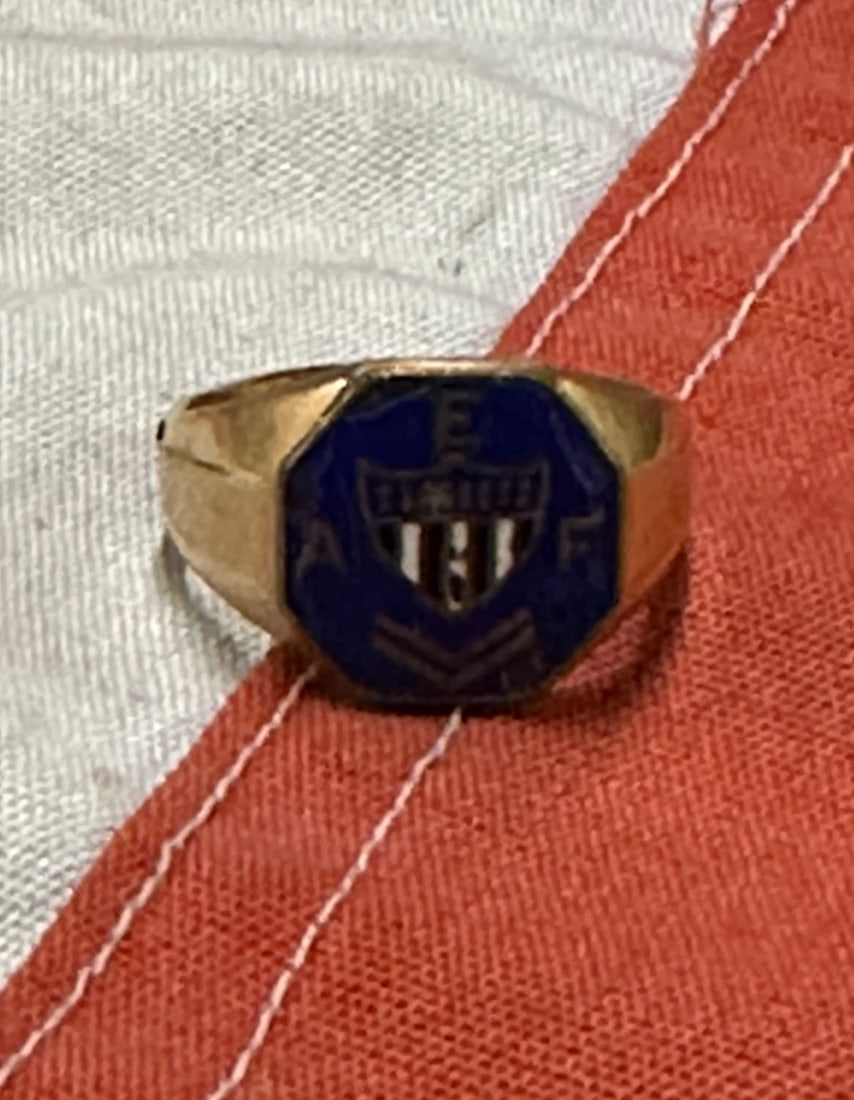 Antique WWI AEF American Expeditionary Forces Gold Filled Veterans Ring RARE!: Antique WWI AEF American Expeditionary Forces Gold Filled Veterans Ring RARE!
