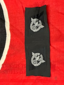 UNCUT VERSION WW2 GERMAN SS POLICE SET OF 2 CLOTH INSIGNIA'S