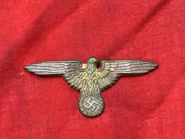 German WWII Waffen SS Officer's Visor Cap Eagle