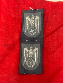 UNCUT VERSION OF (2) WW2 GERMAN WEHRMACHT EARLY BEVO PATCHES