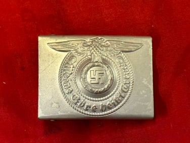 RARE WW2 GERMAN WAFFEN SS EM NCO BELT BUCKLE