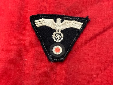 WW2 GERMAN EMBROIDERED HEER PANZER M43 CAP TRAPAZOID