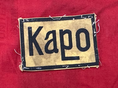 RARE WW2 GERMAN JEWISH ARMBND CUT OFF FROM HOLOCAUST CONCENTRATION CAMP KAPO