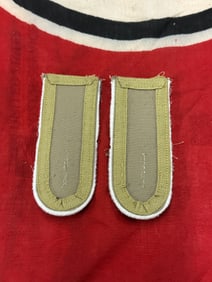 WWII GERMAN AFRIKA KORP DAK TUNIC SR. NCO INFANTRY SHOULDER BOARDS-SUBDUED TRESS