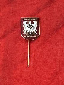 WW2 German NSDAP Party Ortsgruppe in Brooklyn NY Enamel Pin
