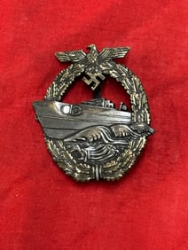 WW2 German Kriegsmarine 2nd Pattern E-Boat (Schnellboote) War Badge by Schwerin Berlin