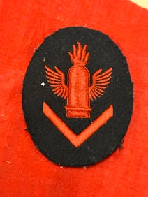WW2 German Kriegsmarine Anti-Aircraft Artillery Senior Specialist Trade Badge - Blue backing