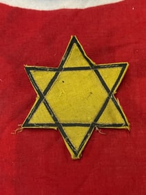 SCARCE WW2 GERMAN JEWISH CONCENTRATION CAMP STAR OF DAVID IN CLOTH