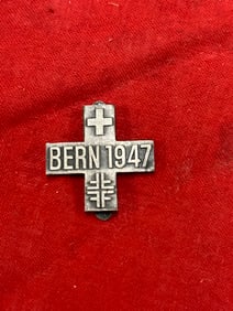POST WW2 GERMAN BERN 1947 CROSS BADGE