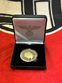 RARE WW2 GERMAN 18K G.P. PANZER MEDAL IN ORIG. BOX