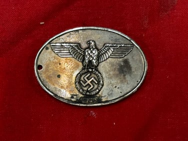 WW2 GERMAN GEHEIME STAATSPOLIZEI NUMBER 5703 WARRANT DISC