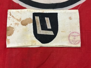WWII 15TH WAFFEN SS GRENADIER DER 1ST LATVIAN DIVISION ARMBAND WITH STAMP