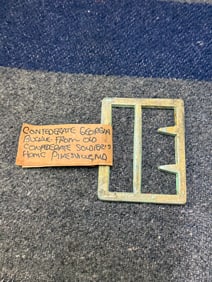 CIVIL WAR CONFEDERATE GEORGIA BUCKLE FROM OLD CS SOLDIER'S HOME IN MARYLAND