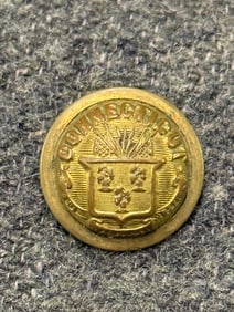 CIVIL WAR CONNECTICUT OFFICER BUTTON BY WATERBURY
