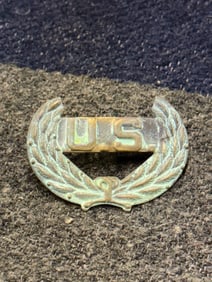 RARE CIVIL WAR UNION US WITH WREATH HEADGEAR BADGE INSIGNIA