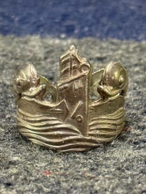 RARE WW2 MARINE CORPS STERLING SILVER RING