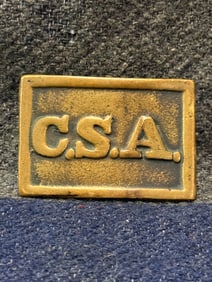 CIVIL WAR CONFEDERATE CSA ATLANTA STYLE REBEL BELT PLATE BUCKLE