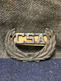 CIVIL WAR CONFEDERATE VETERANS CAMP CHEST PLATE 1920'S