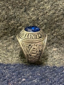 ID'D VIETNAM WAR 1979 STELRING SILVER U.S. NAVY OFFICER RING