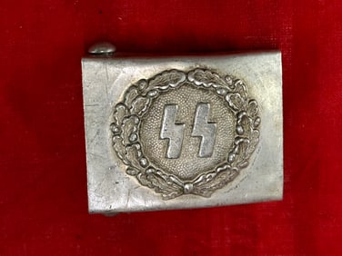 WW2 GERMAN 3RD REICH WAFFEN SS EM BELT BUCKLE BY RZM M34/2
