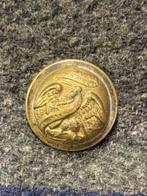SCARCE CIVIL WAR ILLINOIS STATE OFFICERS COAT BUTTON BY WATERBURY BUTTON CO.