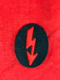 WW2 German PANZER SIGNAL PERSONNEL SLEEVE BADGE (Nachrichtenpersonal) 2 Mint