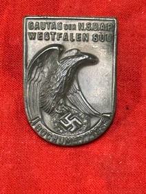 WW2 GERMAN GAUTAG DER N.S.D.A.P WESTFALEN SUD BADGE 1935