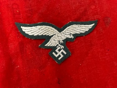 A Very Scarce WW2 German Breast Eagle For Green Fallschirmjäger Jump Smock