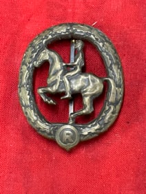 WW2 German Horseman’s Badge, Third Class in Bronze