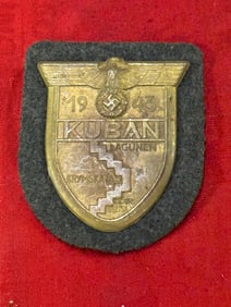 German WWII Unissued Kuban Bridgehead Shield Decoration - Ärmelschild Kuban