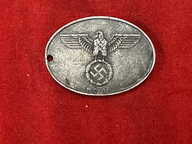 RARE WW2 GERMAN GESTAPO IDENTIFICATION TAG #8071